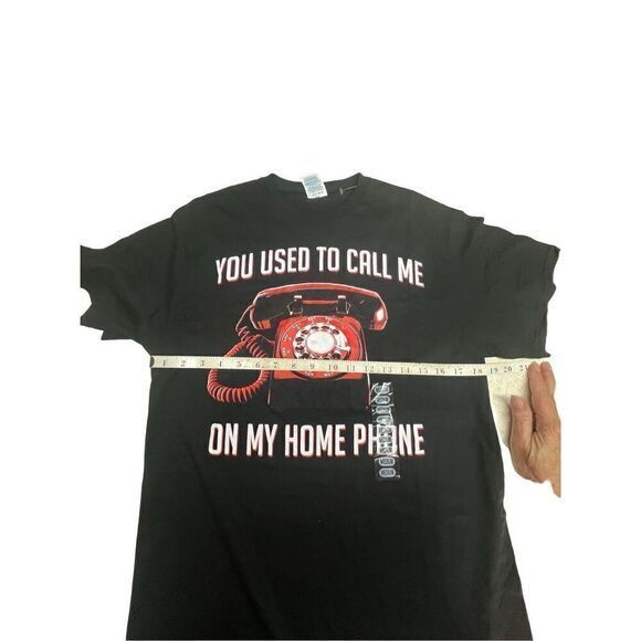 You Used to call me on the phone Mens Tee shirt Black Sz M NWOT - Picture 4 of 5